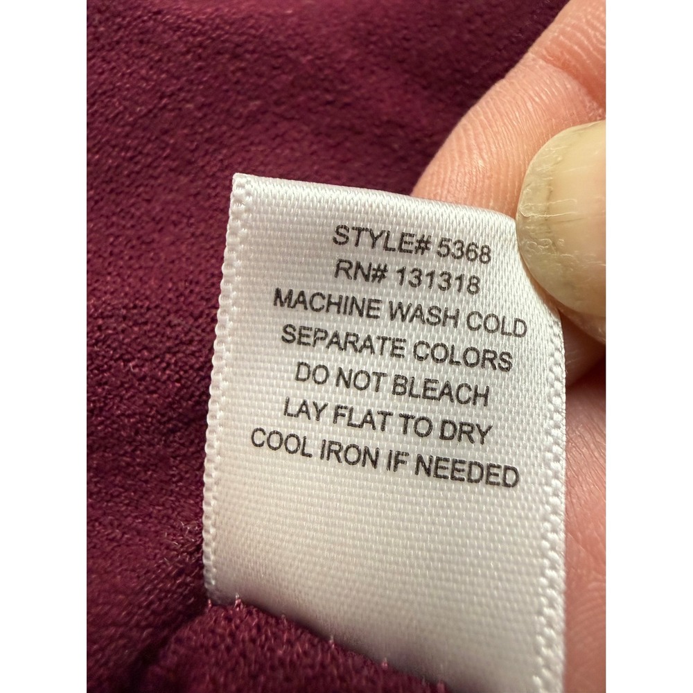 Romantic Lace Mesh Sleeve Top Rayon Plum Mock Neck Medium Willow - Picture 5 of 6